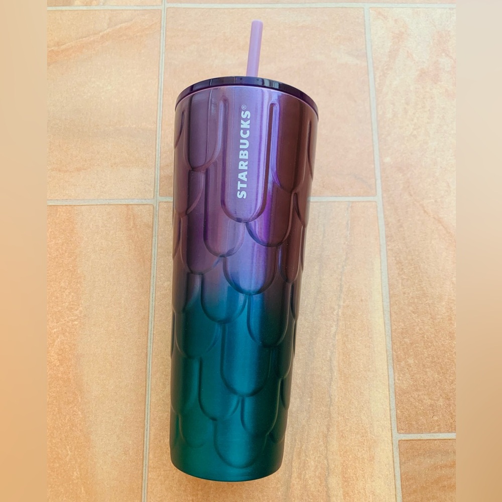 Starbucks Purple Twilight Ombre Mermaid Scales Stainless Tumbler Cup 2022